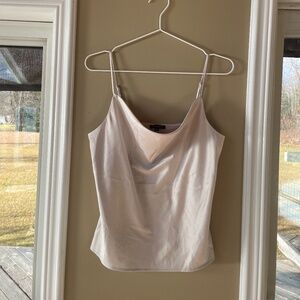 Dynamite White Satin Tank Top - Size Small